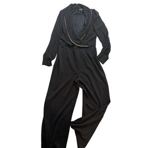 Shelby nites black jumpsuit long‎ sleeve size 16